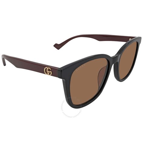 gucci brown square sunglasses